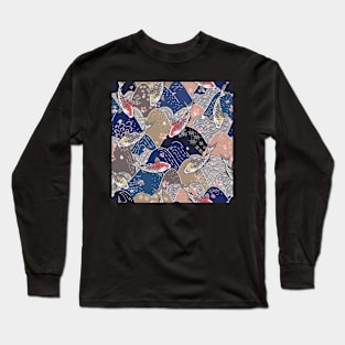 Japanese mountain pattern Long Sleeve T-Shirt